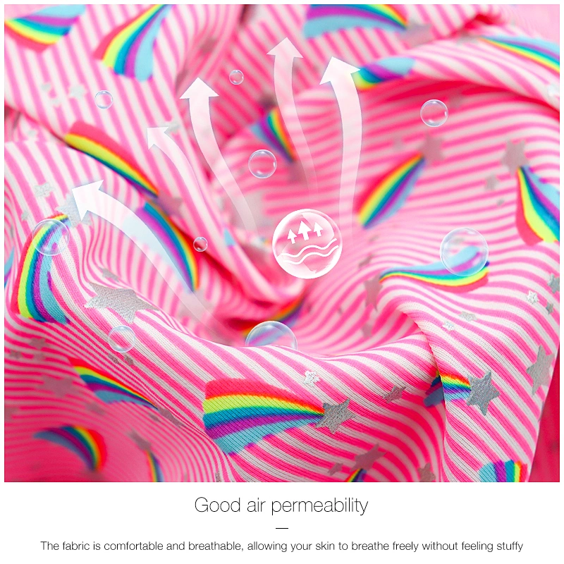 Four sided elastic printed fabric