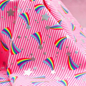 Four sided elastic printed fabric